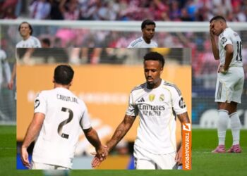 Real Madrid Kalah 2-5 dan Kehilangan Carvajal serta Militao