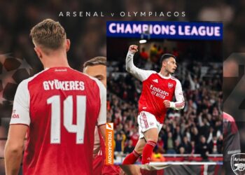 Arsenal Kalahkan Olympiakos 2-0, Start Sempurna Berlanjut