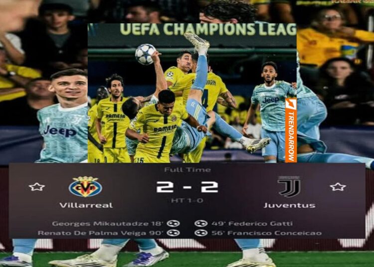 Villarreal Tahan Imbang Juventus 2-2 di Liga Champions