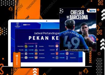 Jadwal Lengkap Liga Champions 26-27 November 2025 di SCTV