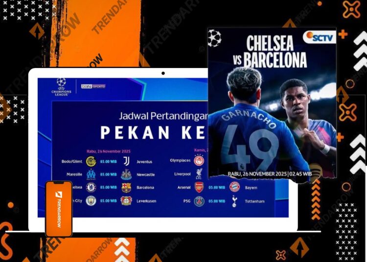 Jadwal Lengkap Liga Champions 26-27 November 2025 di SCTV